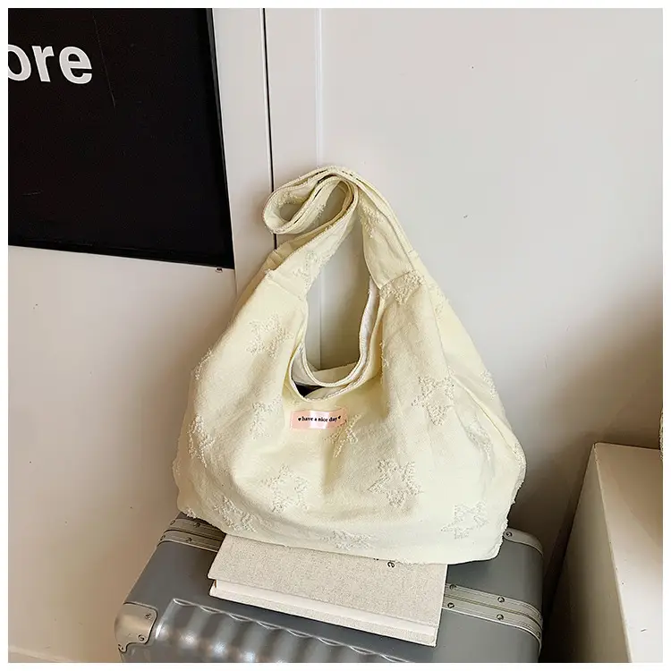 Blue Striped Denim Tote Bag Women Summer 2025 — feature 19