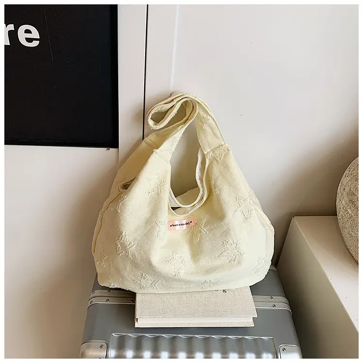 Blue Striped Denim Tote Bag Women Summer 2025 — feature 20
