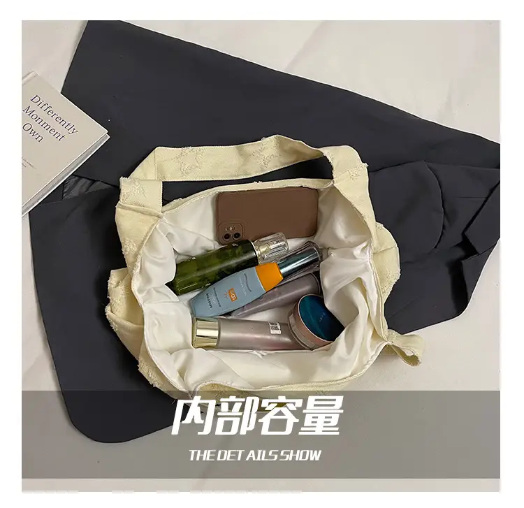 Blue Striped Denim Tote Bag Women Summer 2025 — feature 4