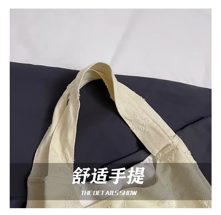 Blue Striped Denim Tote Bag Women Summer 2025 — feature 5