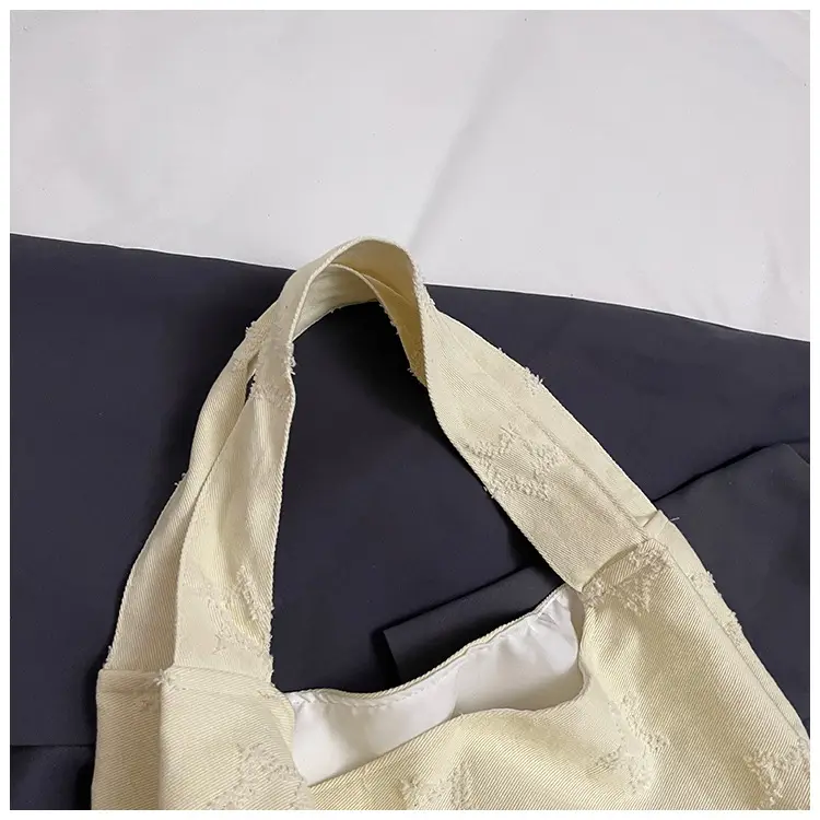 Blue Striped Denim Tote Bag Women Summer 2025 — feature 7