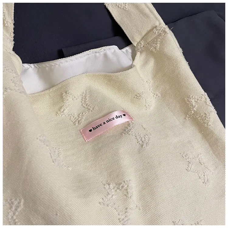 Blue Striped Denim Tote Bag Women Summer 2025 — feature 8