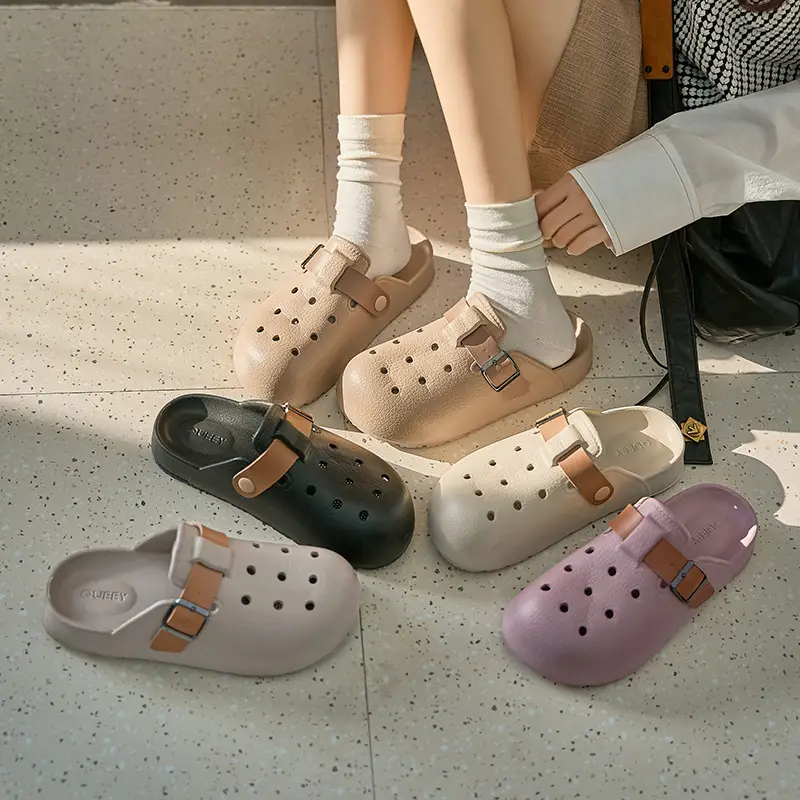 EVA Thick-soled Hole Shoes Women's 2025 Summer New Style Baotou Outer Wear Non-slip Comfortable Home Shoes Slippers - Image 7