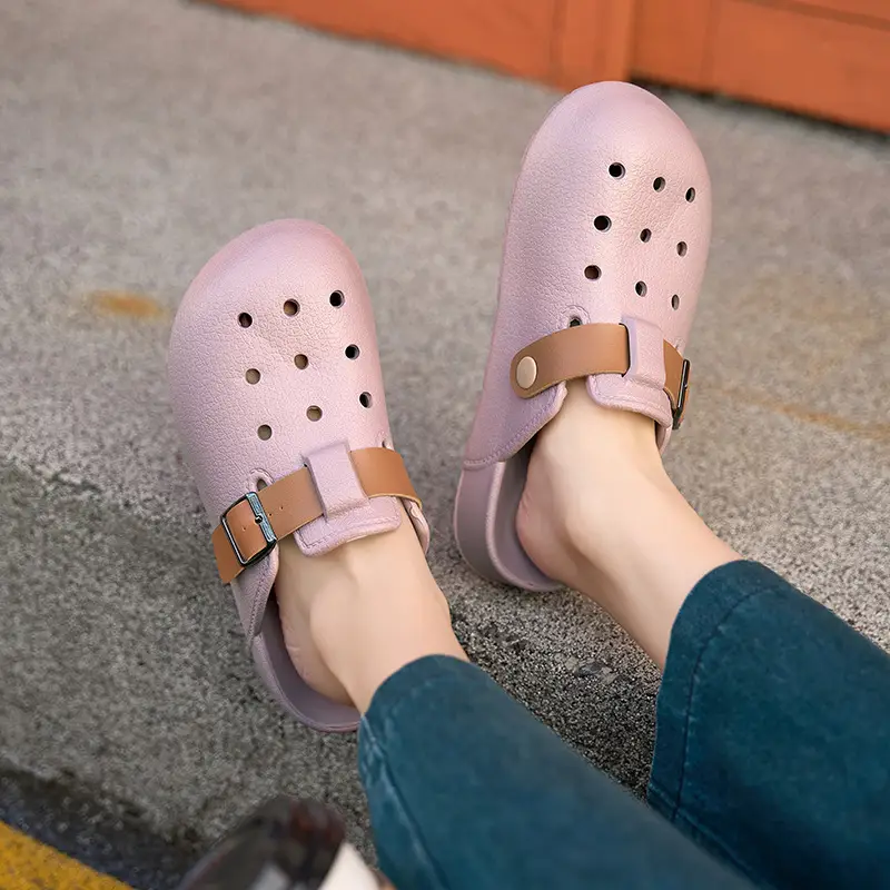 EVA Thick-soled Hole Shoes Women's 2025 Summer New Style Baotou Outer Wear Non-slip Comfortable Home Shoes Slippers - Image 8