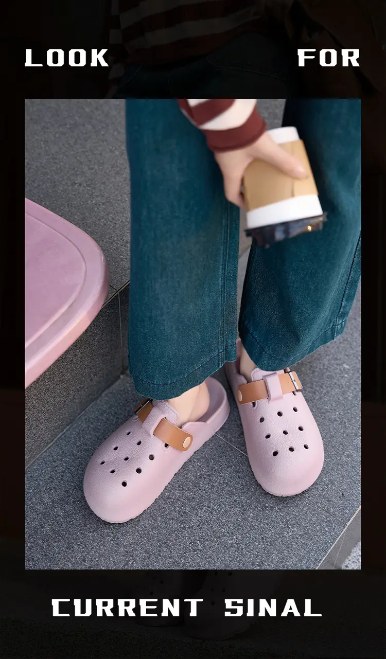 EVA Thick-soled Hole Shoes Women's 2025 Summer New Style Baotou Outer Wear Non-slip Comfortable Home Shoes Slippers — feature 12