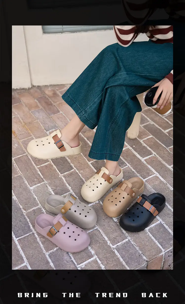 EVA Thick-soled Hole Shoes Women's 2025 Summer New Style Baotou Outer Wear Non-slip Comfortable Home Shoes Slippers — feature 13