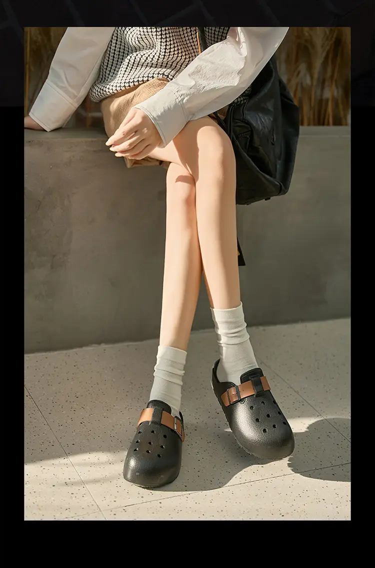 EVA Thick-soled Hole Shoes Women's 2025 Summer New Style Baotou Outer Wear Non-slip Comfortable Home Shoes Slippers — feature 14