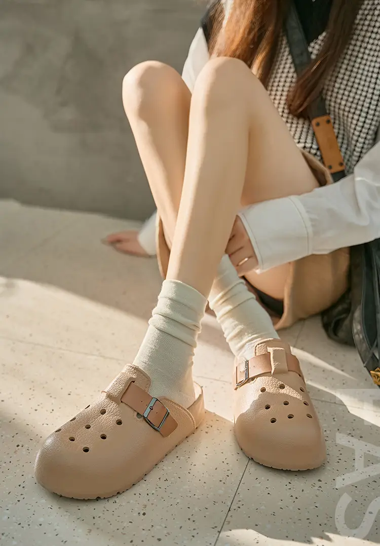 EVA Thick-soled Hole Shoes Women's 2025 Summer New Style Baotou Outer Wear Non-slip Comfortable Home Shoes Slippers — feature 15