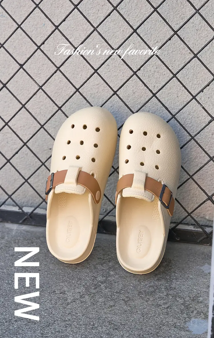 EVA Thick-soled Hole Shoes Women's 2025 Summer New Style Baotou Outer Wear Non-slip Comfortable Home Shoes Slippers — feature 3