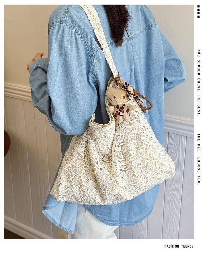 Lace Fairy Handbag Large Capacity One Shoulder — feature 1
