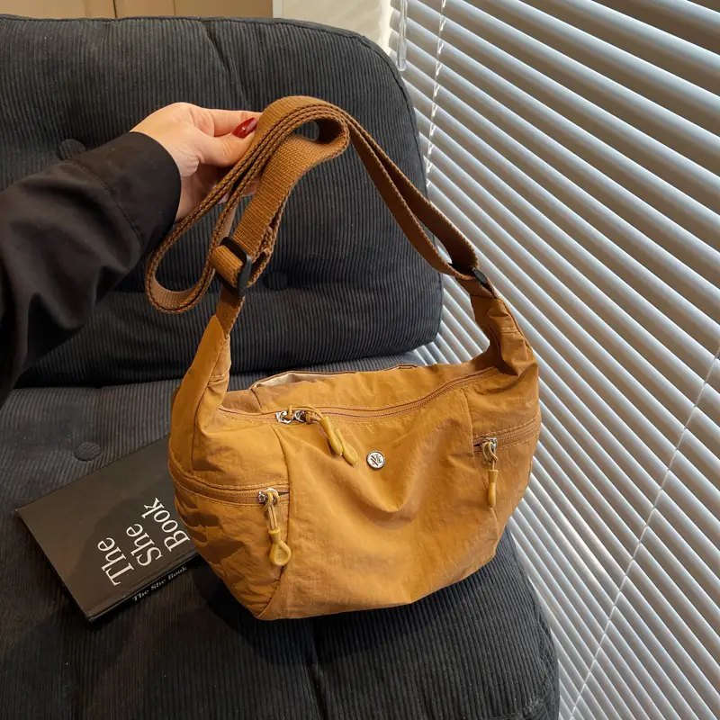 Women Cream Japanese Style Shoulder Bag Lightweight Luggage - Image 6