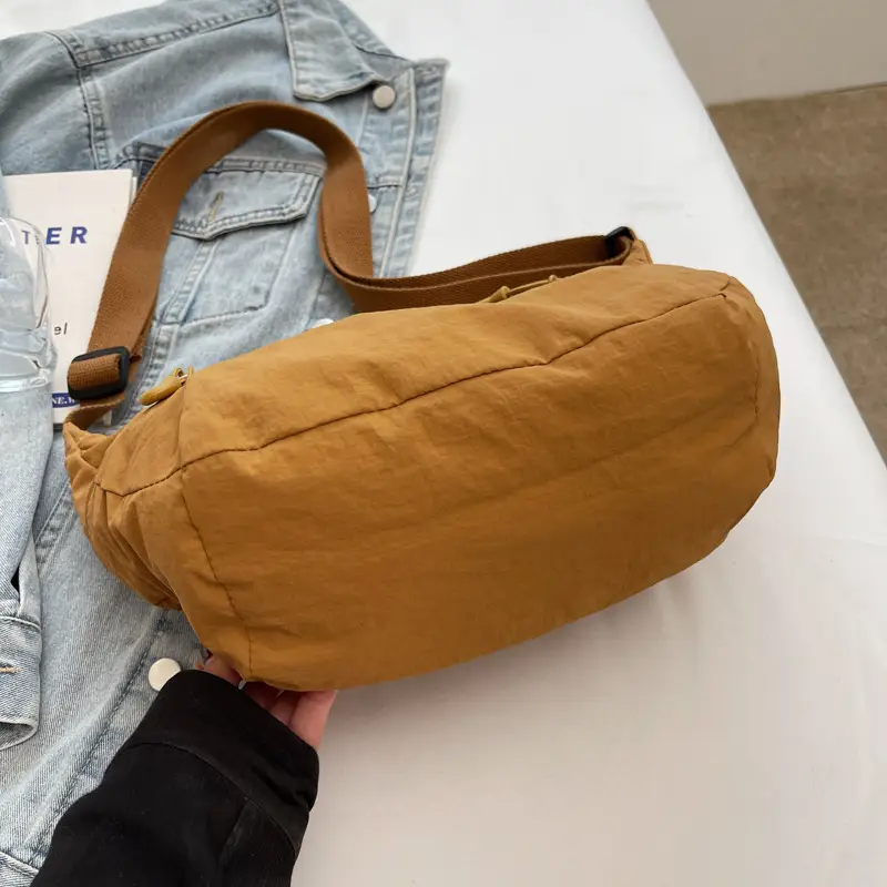Women Cream Japanese Style Shoulder Bag Lightweight Luggage - Image 8