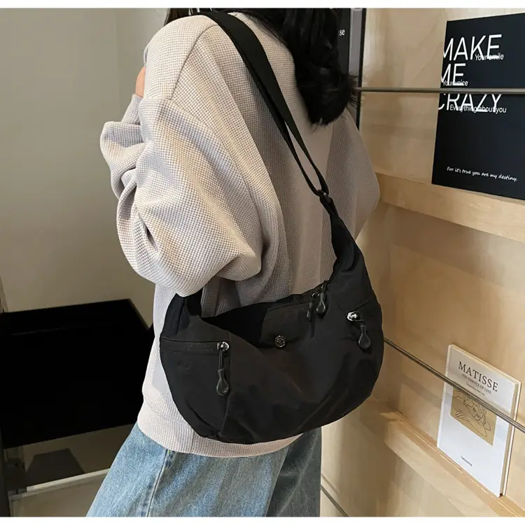 Women Cream Japanese Style Shoulder Bag Lightweight Luggage — feature 27