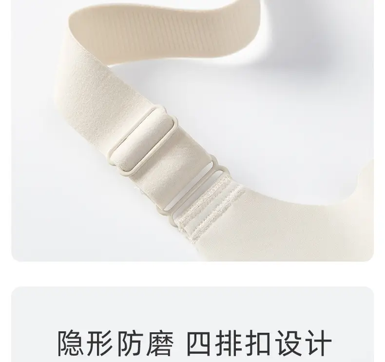 Traceless Underwear Women's Thin Large Chest Small Breast Anti-sagging Summer Ultra-thin White Strapless Full Cup Bra — feature 12
