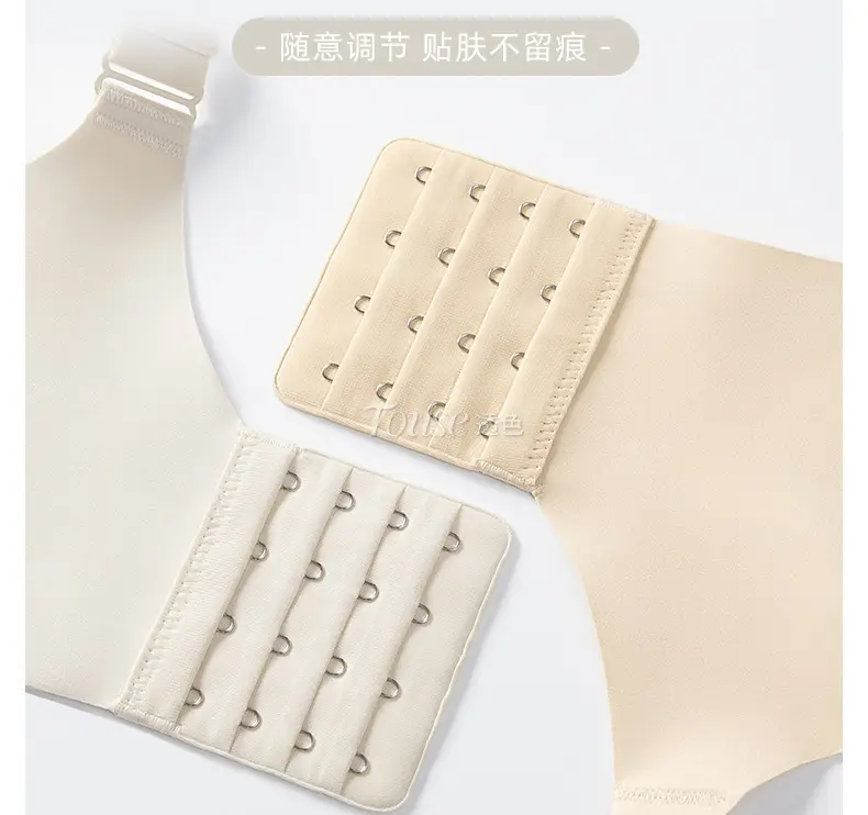 Traceless Underwear Women's Thin Large Chest Small Breast Anti-sagging Summer Ultra-thin White Strapless Full Cup Bra — feature 13