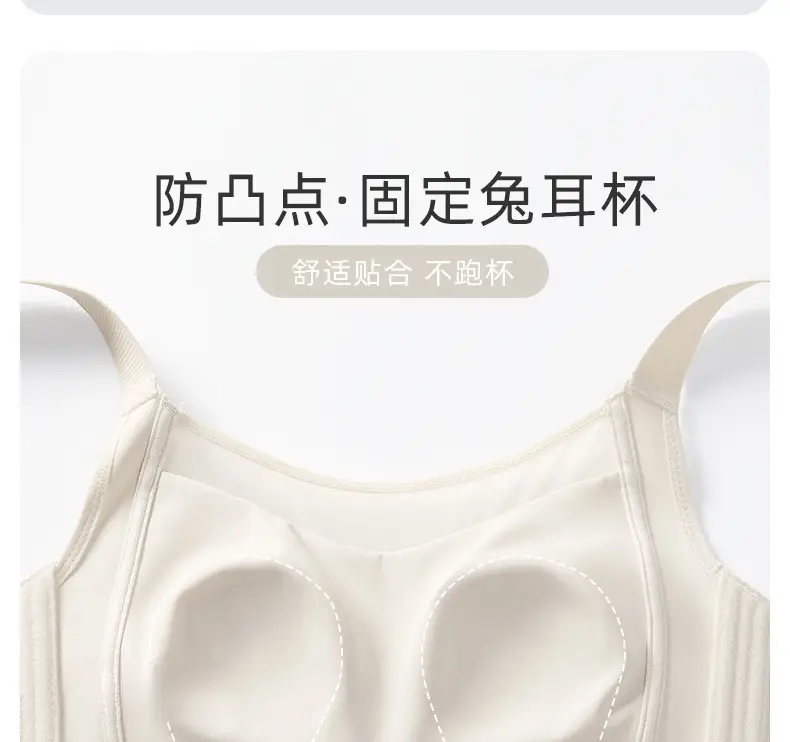 Traceless Underwear Women's Thin Large Chest Small Breast Anti-sagging Summer Ultra-thin White Strapless Full Cup Bra — feature 2