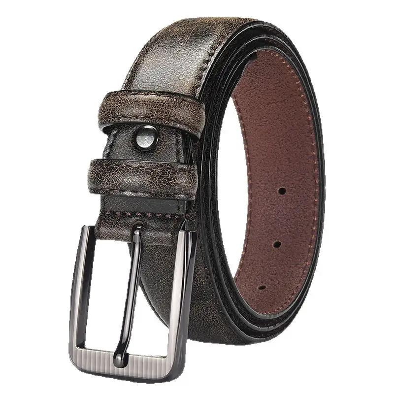Men's European Belt Leather Belt 10x16 - Image 7