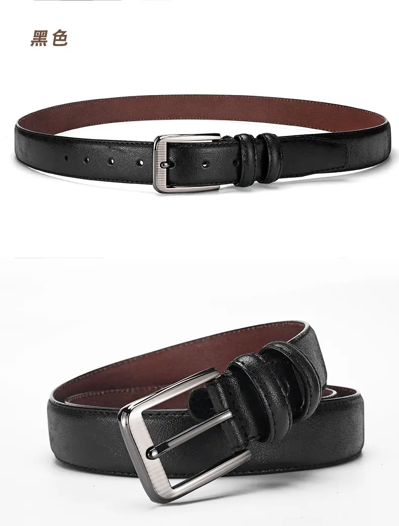 Men's European Belt Leather Belt 10x16 — feature 2