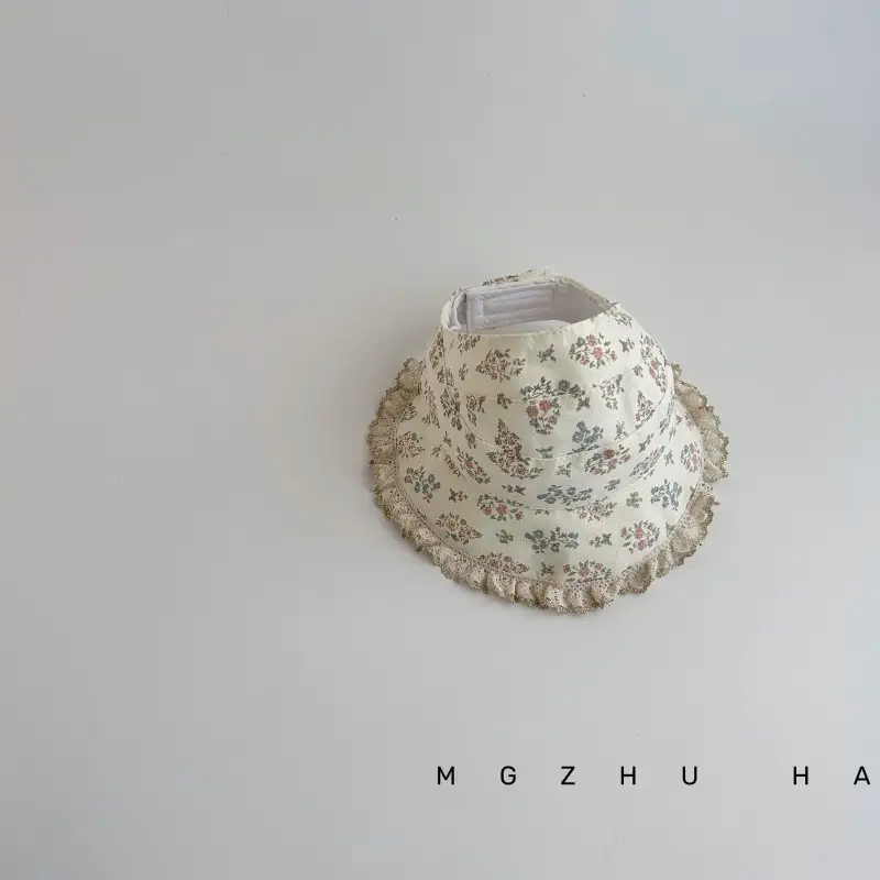 Baby Sun Hat Anti-UV Large Brim Ponytail Cap - Image 2