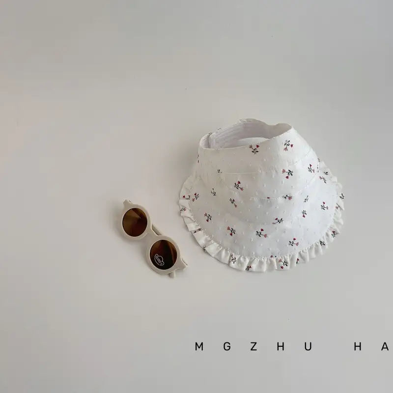 Baby Sun Hat Anti-UV Large Brim Ponytail Cap - Image 5