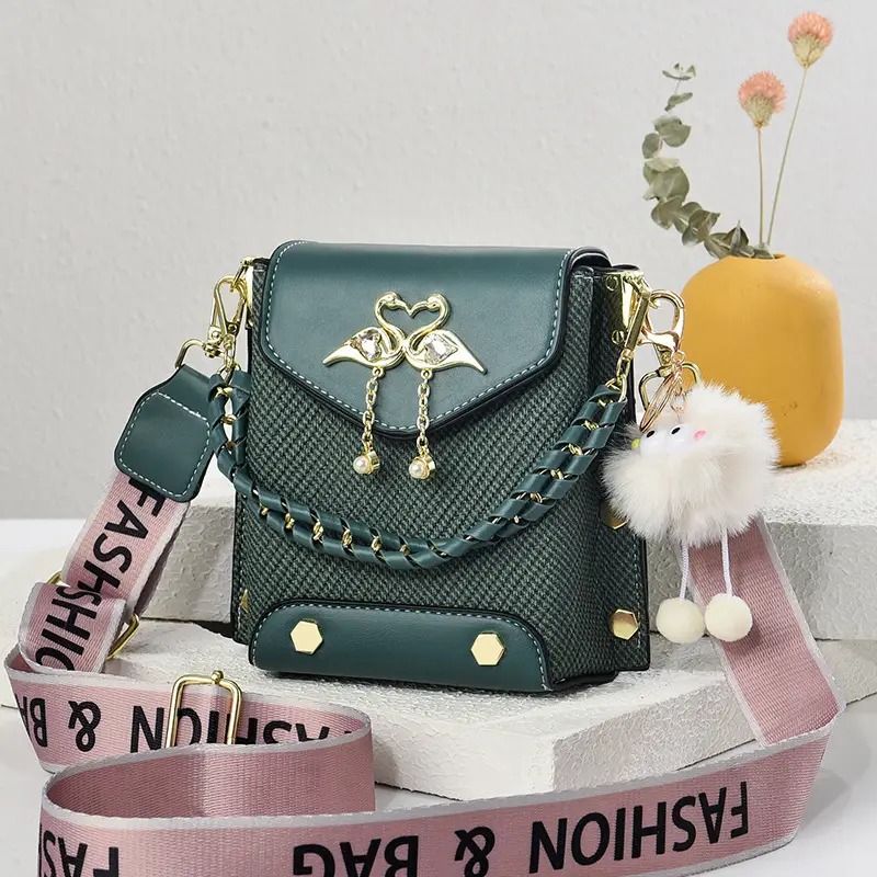 Black Textured Crossbody Bag for Women 2025 - Image 2