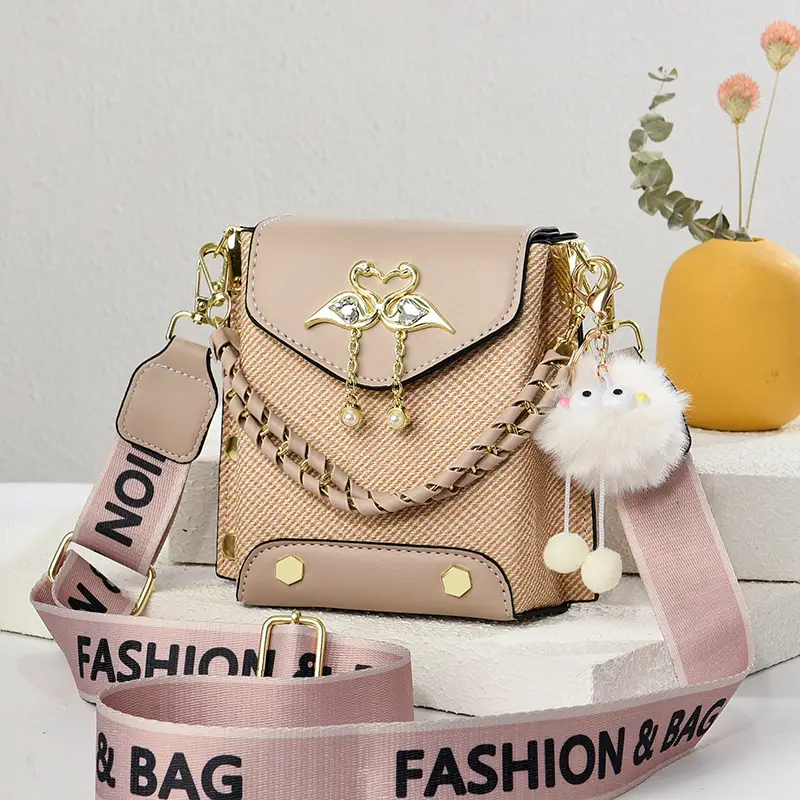 Black Textured Crossbody Bag for Women 2025 - Image 3
