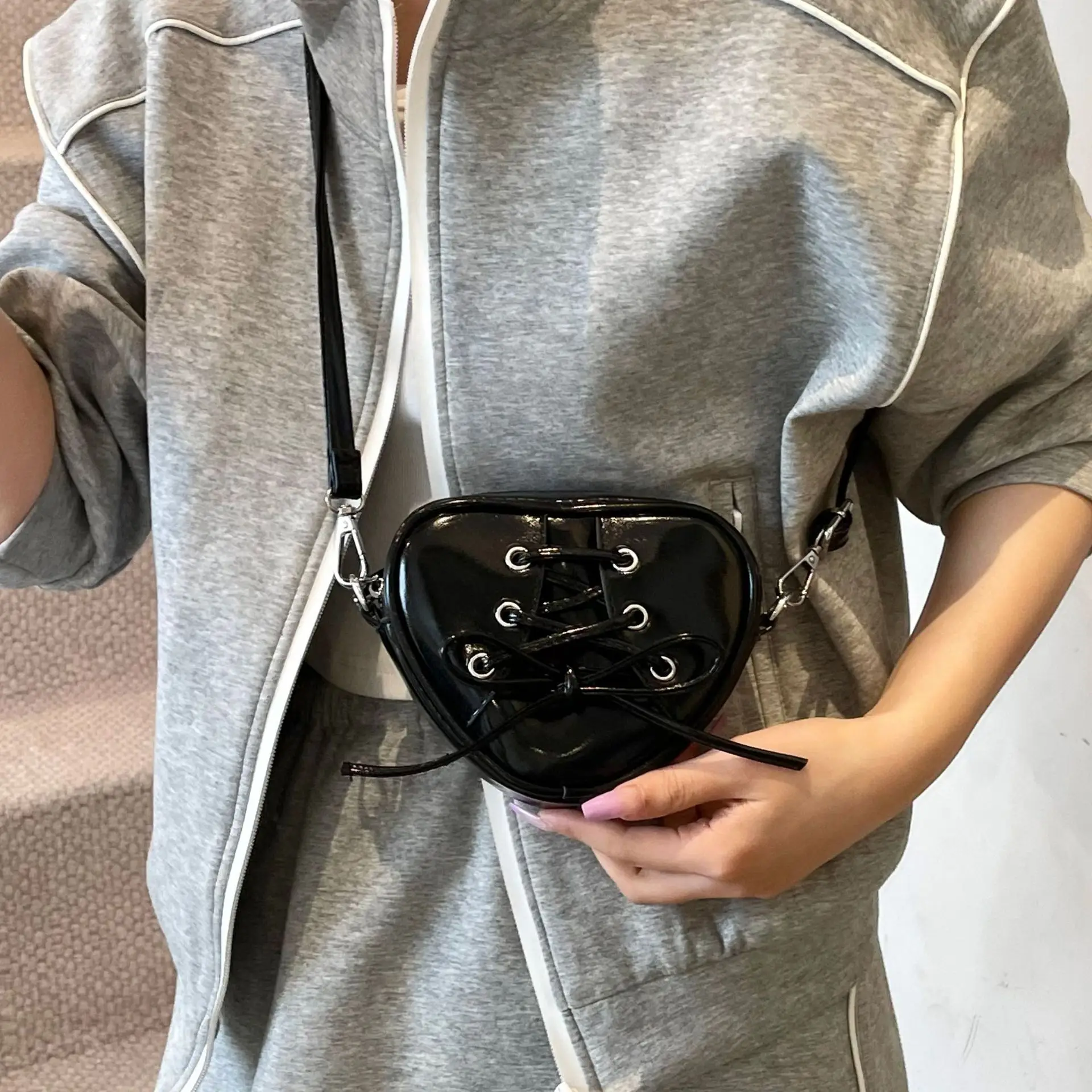 Heart Shaped Red Crossbody Bag for Women - Image 9