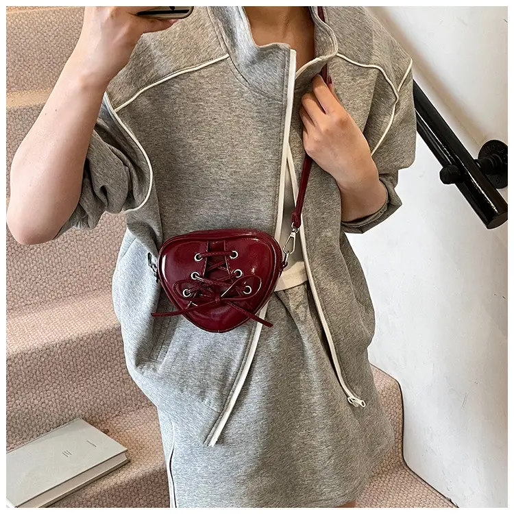 Heart Shaped Red Crossbody Bag for Women — feature 17