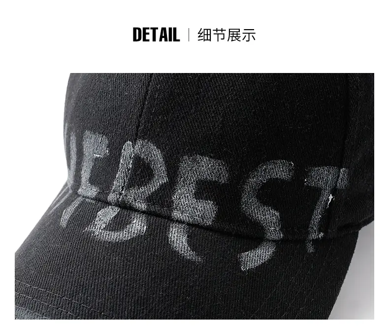 American-style Retro Letter Gray Baseball Cap Women's Wide Brim Big Face Small Cap All-match Big Head Hat — feature 21