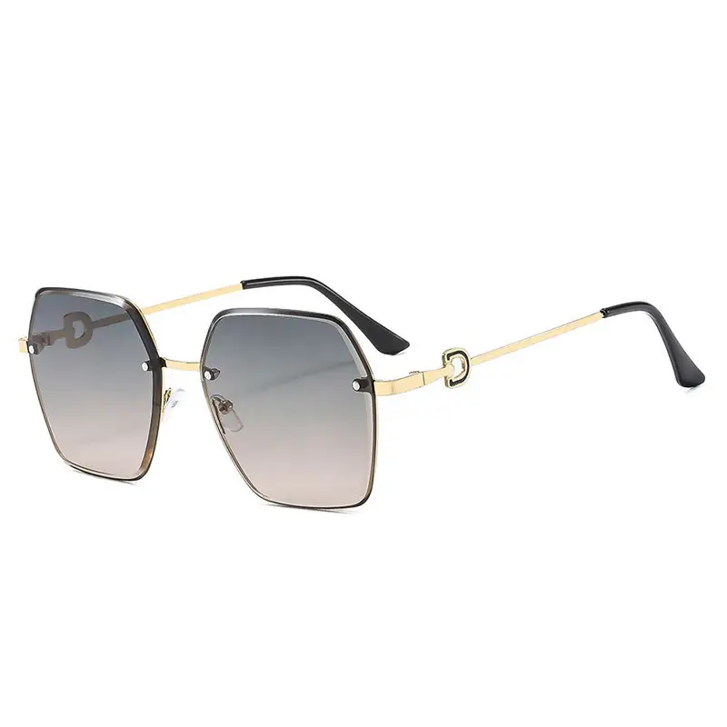 Women Cut Edge Sunglasses UV Protection Frameless Design - Image 5