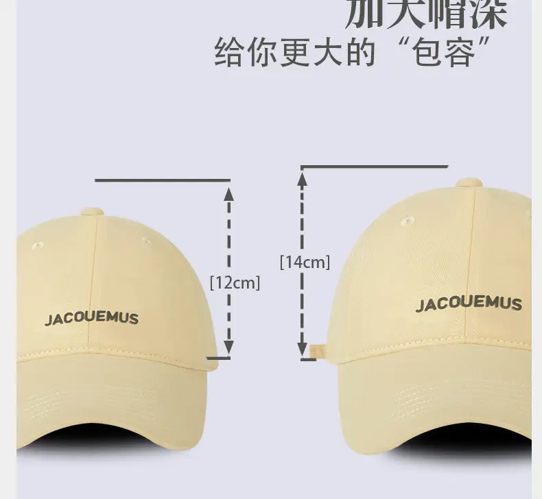 Navy Blue Soft Top Cap Women Summer Korean Style Baseball Cap — feature 13