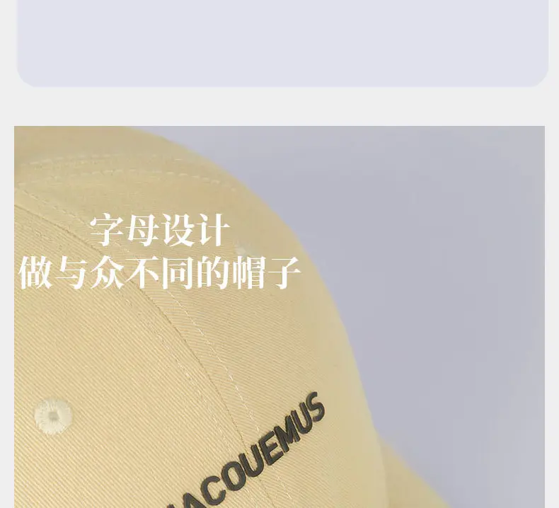 Navy Blue Soft Top Cap Women Summer Korean Style Baseball Cap — feature 14