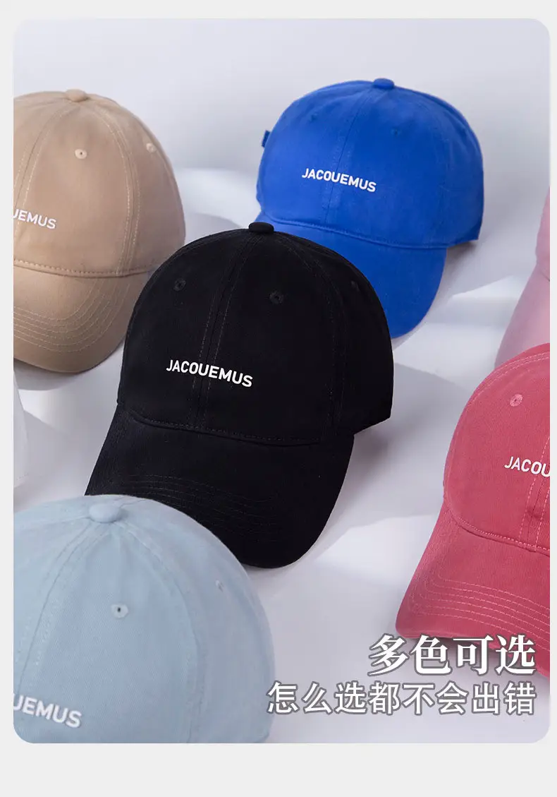 Navy Blue Soft Top Cap Women Summer Korean Style Baseball Cap — feature 17