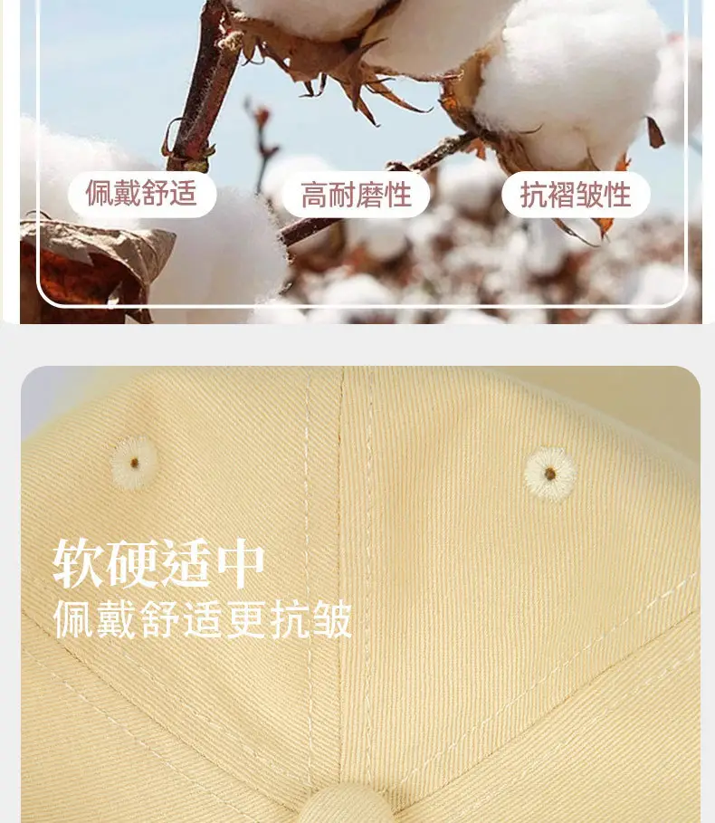 Navy Blue Soft Top Cap Women Summer Korean Style Baseball Cap — feature 9