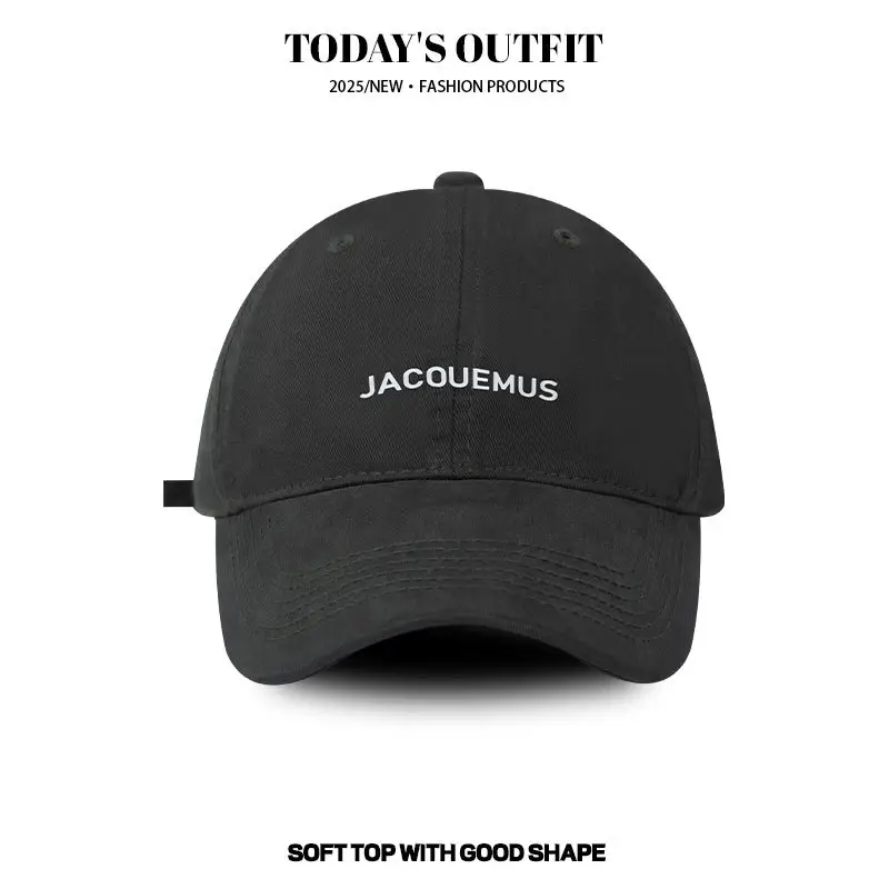Navy Blue Soft Top Cap Women Summer Korean Style Baseball Cap - Image 2