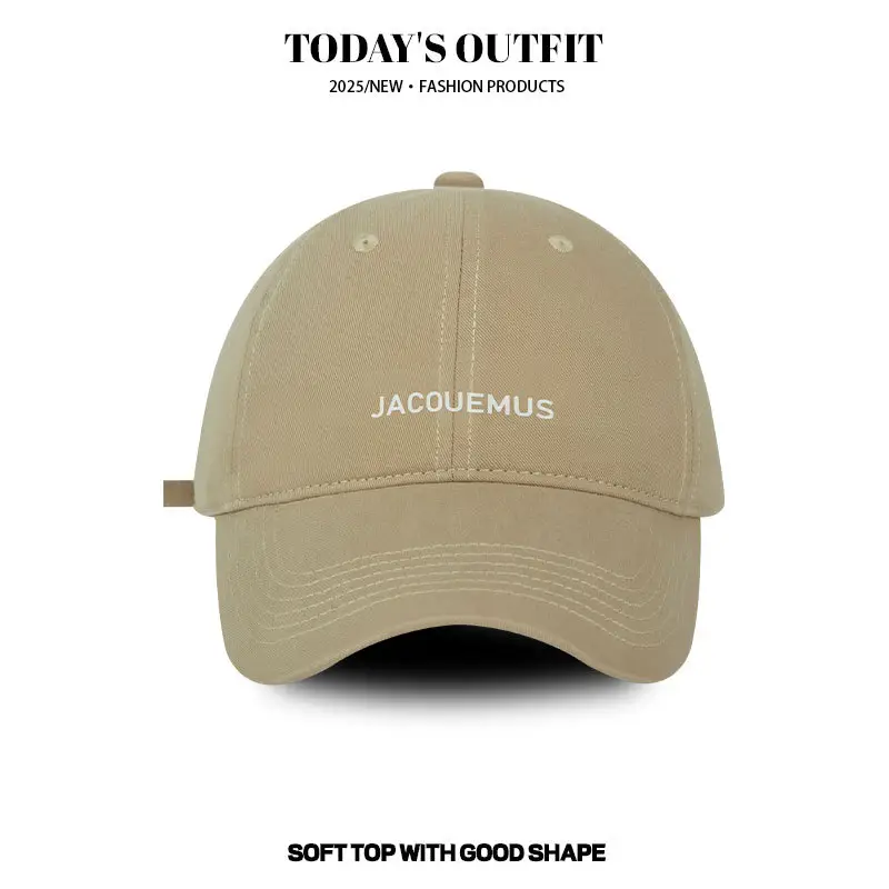 Navy Blue Soft Top Cap Women Summer Korean Style Baseball Cap - Image 5