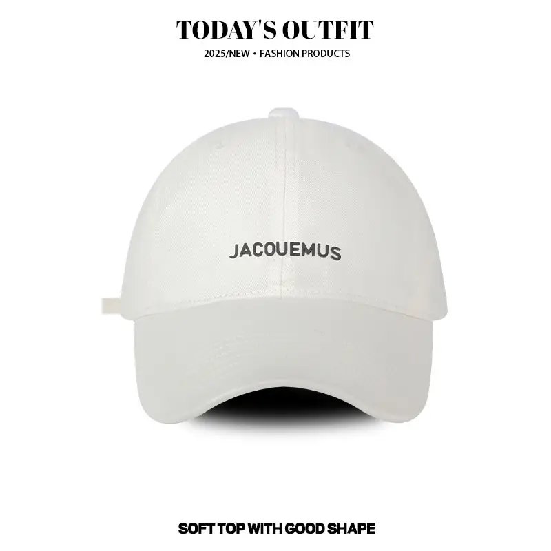 Navy Blue Soft Top Cap Women Summer Korean Style Baseball Cap - Image 6