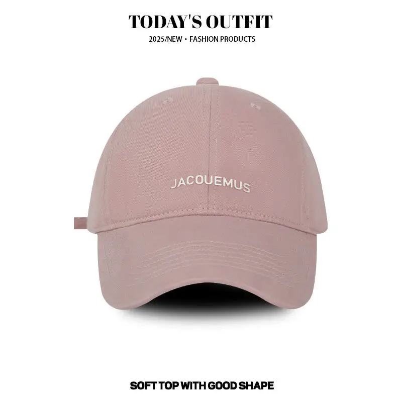 Navy Blue Soft Top Cap Women Summer Korean Style Baseball Cap - Image 7