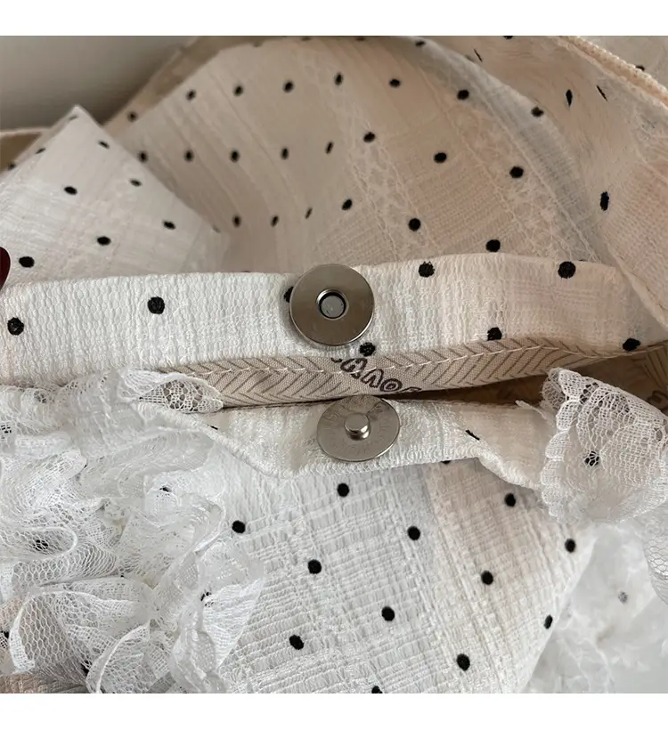 Women's Lace Shoulder Bag with Polka Dot Design — feature 37