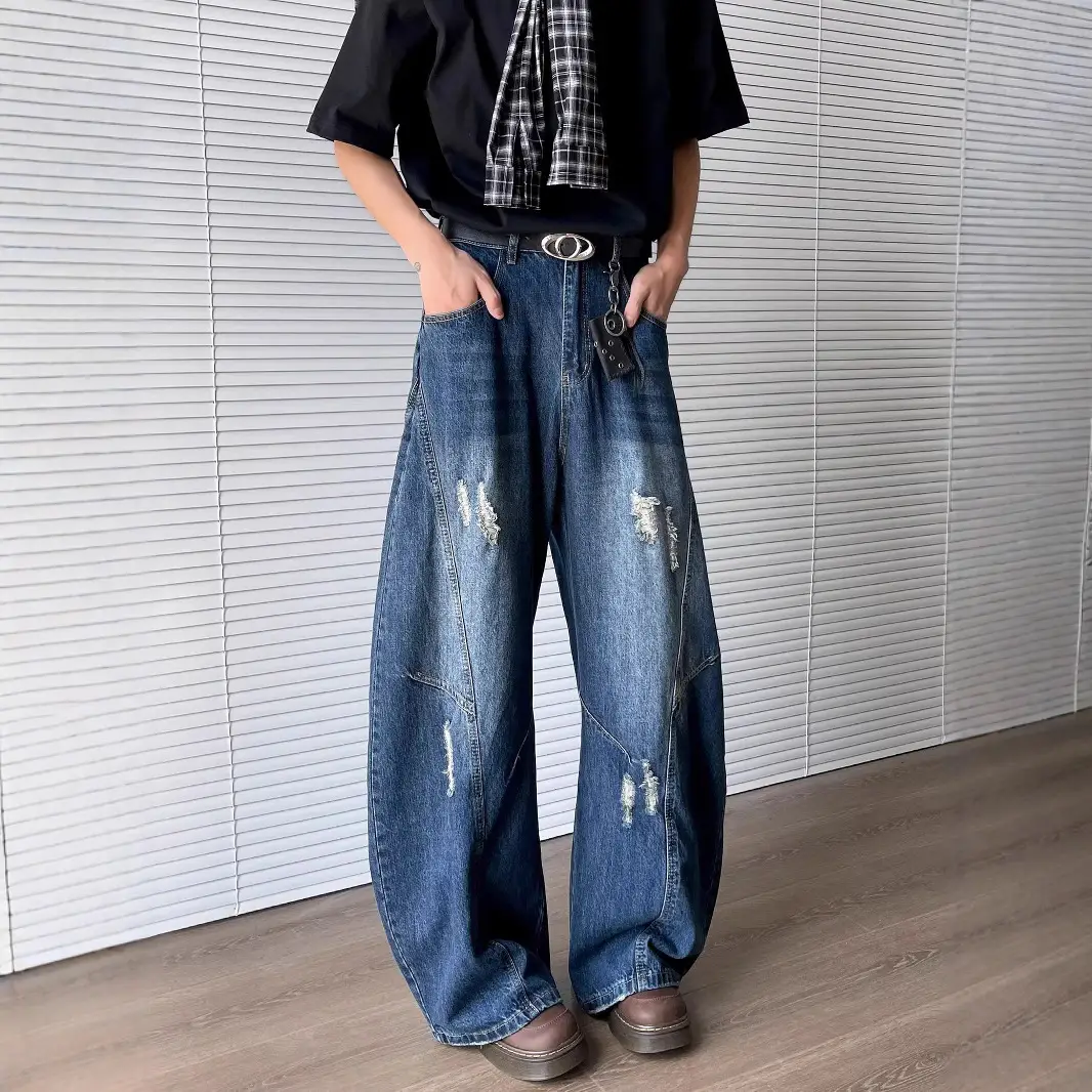 Wide Leg Jeans Dark Blue 2025 Autumn New