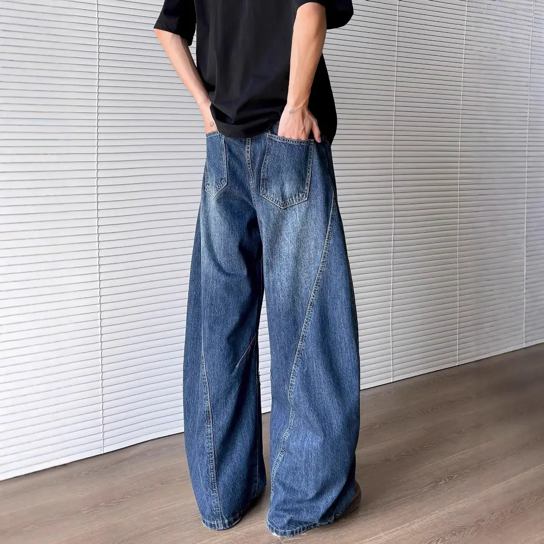 Wide Leg Jeans Dark Blue 2025 Autumn New