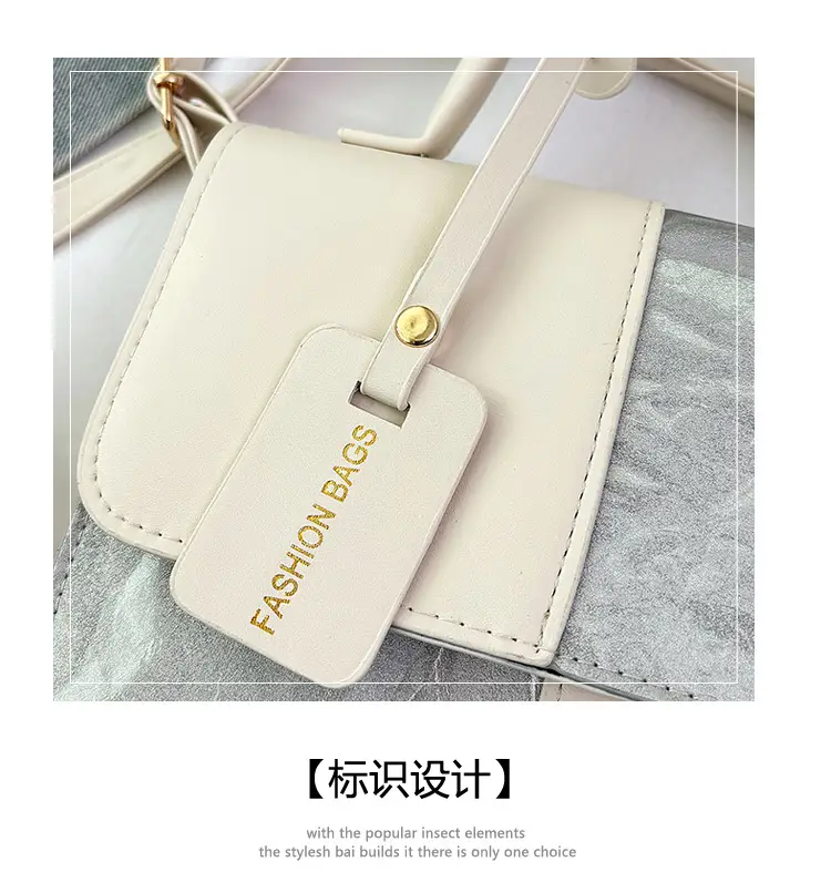 Korean Style Pink White Spliced Shoulder Bag 2025 — feature 10