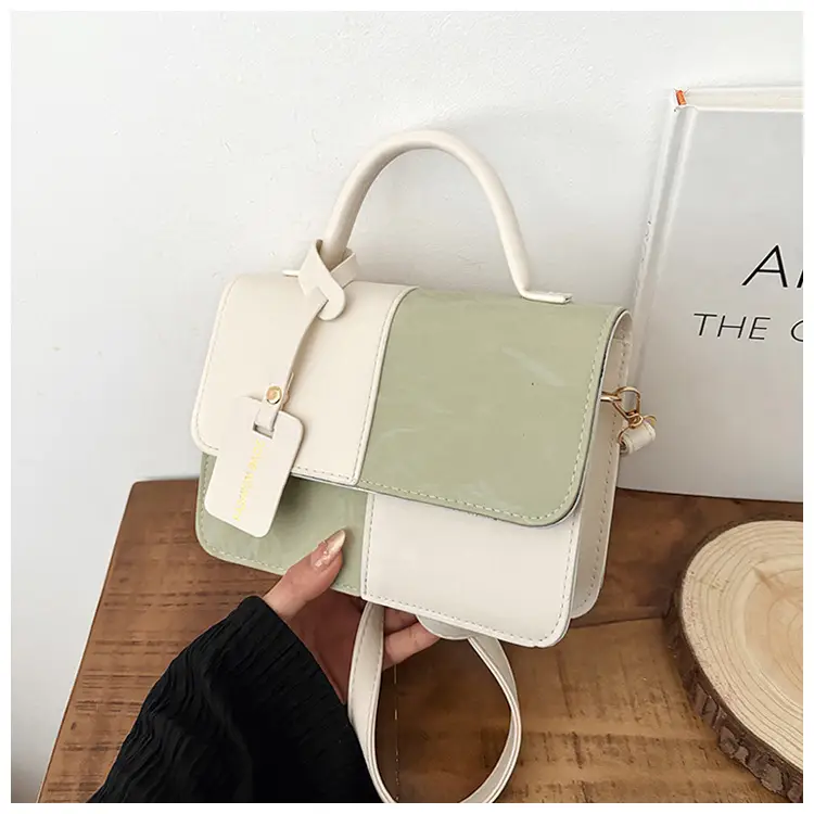 Korean Style Pink White Spliced Shoulder Bag 2025 — feature 22