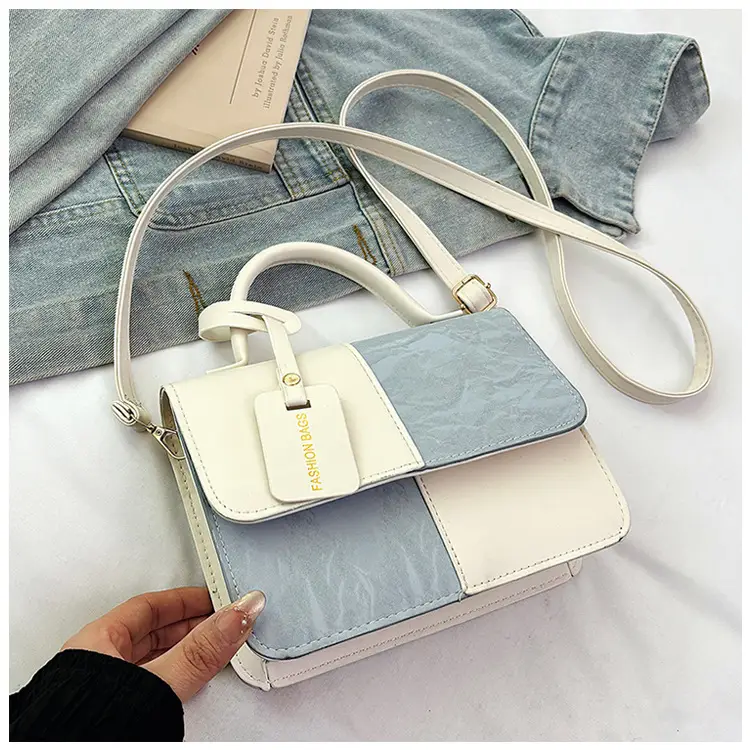 Korean Style Pink White Spliced Shoulder Bag 2025 — feature 27
