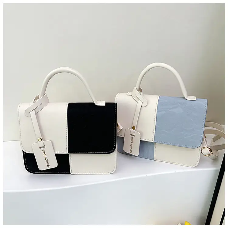 Korean Style Pink White Spliced Shoulder Bag 2025 — feature 29