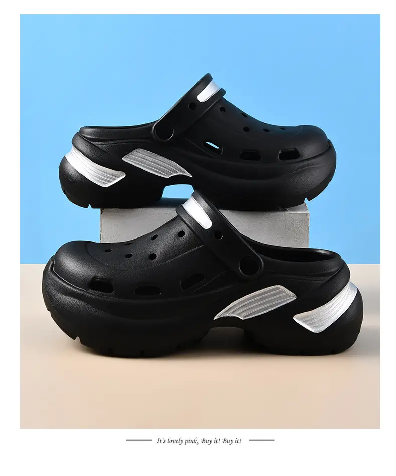 Tide Cool Sports Style Thick Bottom Cave Shoes Women's Summer Outdoor Couple Fashion Two-Wear 6CM Thick Bottom Sandals for Men and Women — feature 17