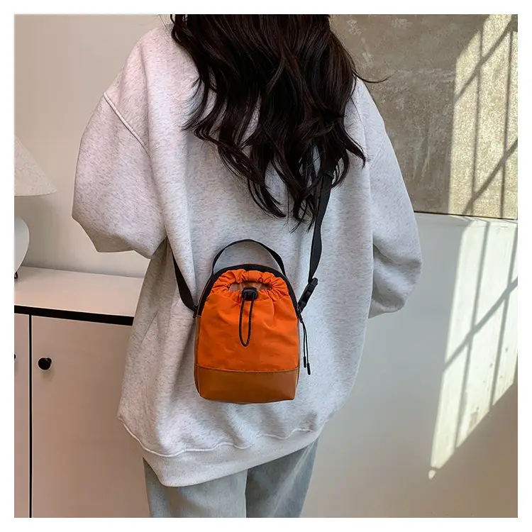 Orange Drawstring Shoulder Bag for Women — feature 22