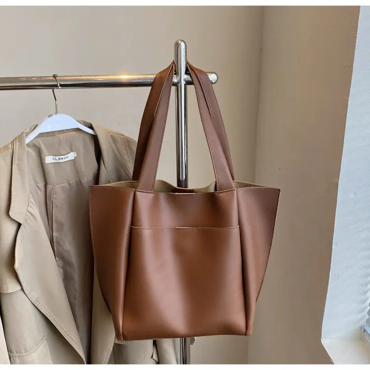 Beige Retro Tote Bag Large Capacity 2025 — feature 13