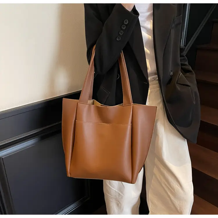 Beige Retro Tote Bag Large Capacity 2025 — feature 33