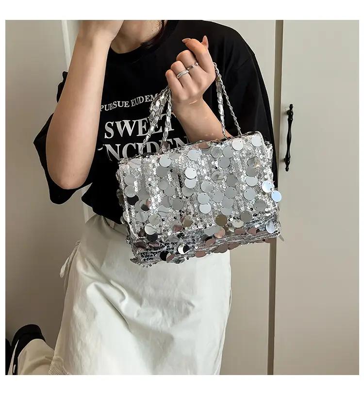 High-End Sequin Shoulder Bag for Women 2025 — feature 1